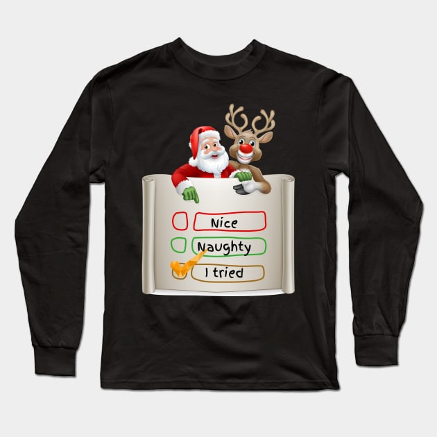 Christmas Quiz Long Sleeve T-Shirt by Tee Trendz